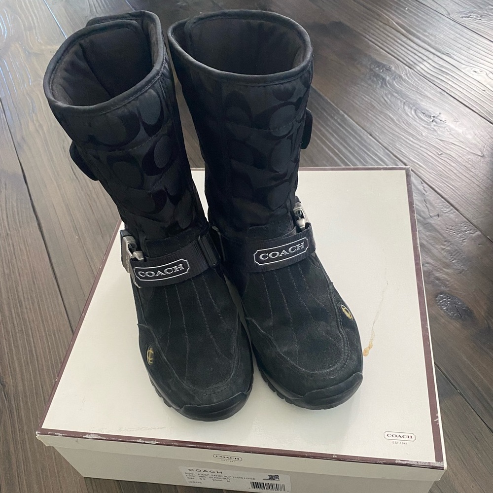 Coach Vintage Signature Black Boots